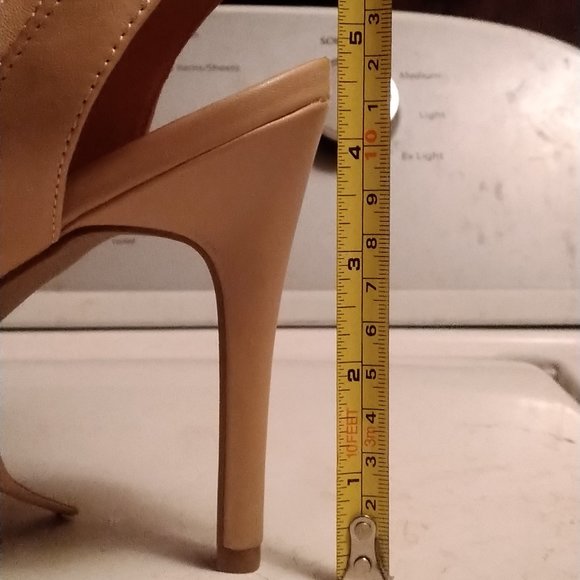 Abound Tan Open Toe Ankle Strap High Heels Size 13m - Picture 5 of 6
